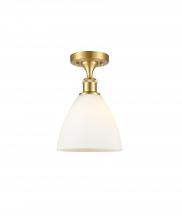 Innovations Lighting 516-1C-SG-GBD-751 - Bristol - 1 Light - 8 inch - Satin Gold - Semi-Flush Mount