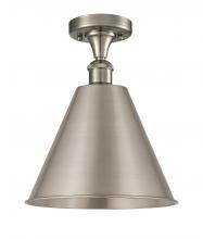 Innovations Lighting 516-1C-SN-MBC-12-SN - Berkshire - 1 Light - 12 inch - Brushed Satin Nickel - Semi-Flush Mount