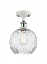 Innovations Lighting 516-1C-WPC-G1214-8 - Twisted Swirl 1 Light Semi-Flush Mount part of the Ballston Collection