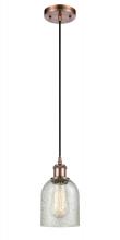 Innovations Lighting 516-1P-AC-G259 - Caledonia - 1 Light - 5 inch - Antique Copper - Cord hung - Mini Pendant