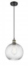 Innovations Lighting 516-1P-BAB-G1214-10 - Large Twisted Swirl 1 Light Mini Pendant