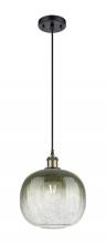 Innovations Lighting 516-1P-BAB-G481-10SL - Brookhaven Sphere - 1 Light - 11 inch - Black Antique Brass - Cord hung - Mini Pendant