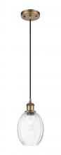 Innovations Lighting 516-1P-BB-G459-6CL - Preston Bulb - 1 Light - 6 inch - Brushed Brass - Cord hung - Mini Pendant