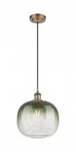 Innovations Lighting 516-1P-BB-G481-10SL - Brookhaven Sphere - 1 Light - 11 inch - Brushed Brass - Cord hung - Mini Pendant