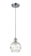 Innovations Lighting 516-1P-PC-G1213-6CL - Athens Deco Swirl - 1 Light - 6 inch - Polished Chrome - Cord hung - Mini Pendant