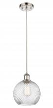 Innovations Lighting 516-1P-PN-G1214-8 - Twisted Swirl 1 Light Mini Pendant part of the Ballston Collection