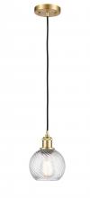 Innovations Lighting 516-1P-SG-G1214-6 - Small Twisted Swirl 1 Light Mini Pendant part of the Ballston Collection
