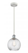 Innovations Lighting 516-1P-WPC-G1214-8 - Twisted Swirl 1 Light Mini Pendant part of the Ballston Collection