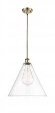 Innovations Lighting 516-1S-AB-GBC-162 - Berkshire - 1 Light - 16 inch - Antique Brass - Pendant