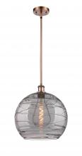 Innovations Lighting 516-1S-AC-G1213-14SM - Athens Deco Swirl - 1 Light - 14 inch - Antique Copper - Pendant