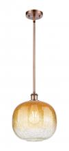Innovations Lighting 516-1S-AC-G481-10AM - Brookhaven Sphere - 1 Light - 11 inch - Antique Copper - Stem hung - Mini Pendant