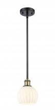 Innovations Lighting 516-1S-BAB-G1217-6WV - White Venetian - 1 Light - 6 inch - Black Antique Brass - Mini Pendant