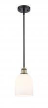 Innovations Lighting 516-1S-BAB-G558-6GWH - Bella - 1 Light - 6 inch - Black Antique Brass - Mini Pendant