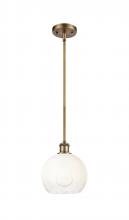 Innovations Lighting 516-1S-BB-G483-8OP - Brookhaven Globe - 1 Light - 8 inch - Brushed Brass - Stem hung - Mini Pendant