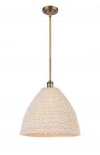 Innovations Lighting 516-1S-BB-NBD-16-NAT - Bristol Natural - 1 Light - 6 inch - Brushed Brass - Mini Pendant