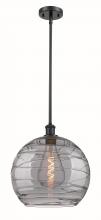 Innovations Lighting 516-1S-BK-G1213-14SM - Athens Deco Swirl - 1 Light - 14 inch - Matte Black - Pendant