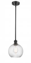 Innovations Lighting 516-1S-BK-G1214-8 - Twisted Swirl 1 Light 8 inch Mini Pendant