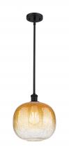 Innovations Lighting 516-1S-BK-G481-10AM - Brookhaven Sphere - 1 Light - 11 inch - Matte Black - Stem hung - Mini Pendant