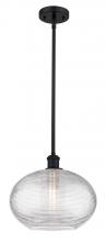 Innovations Lighting 516-1S-BK-G555-12CL - Ithaca - 1 Light - 12 inch - Matte Black - Mini Pendant