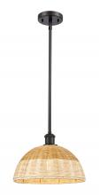 Innovations Lighting 516-1S-OB-NBD2-12-NAT - Bristol Natural II - 1 Light - 12 inch - Oil Rubbed Bronze - Stem hung - Mini Pendant