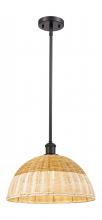 Innovations Lighting 516-1S-OB-NBD2-16-NAT - Bristol Natural II - 1 Light - 16 inch - Oil Rubbed Bronze - Stem hung - Mini Pendant