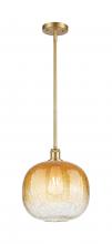 Innovations Lighting 516-1S-SG-G481-10AM - Brookhaven Sphere - 1 Light - 11 inch - Satin Gold - Stem hung - Mini Pendant