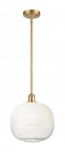 Innovations Lighting 516-1S-SG-G481-10OP - Brookhaven Sphere - 1 Light - 11 inch - Satin Gold - Stem hung - Mini Pendant