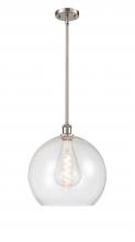 Innovations Lighting 516-1S-SN-G124-14 - Athens - 1 Light - 14 inch - Brushed Satin Nickel - Pendant