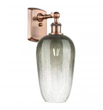 Innovations Lighting 516-1W-AC-G484-7SL - Brookhaven Flute - 1 Light - 7 inch - Antique Copper - Sconce