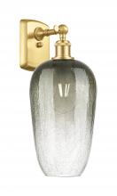 Innovations Lighting 516-1W-SG-G484-7SL - Brookhaven Flute - 1 Light - 7 inch - Satin Gold - Sconce