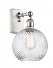 Innovations Lighting 516-1W-WPC-G1214-8 - Twisted Swirl 1 Light Sconce part of the Ballston Collection