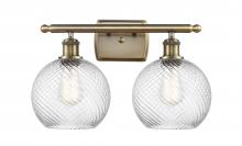 Innovations Lighting 516-2W-AB-G1214-8 - Twisted Swirl 2 Light Bath Vanity Light part of the Ballston Collection
