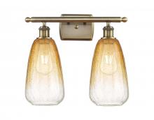 Innovations Lighting 516-2W-AB-G480-6AM - Brookhaven Almond - 2 Light - 16 inch - Antique Brass - Bath Vanity Light