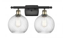 Innovations Lighting 516-2W-BAB-G1214-8 - Twisted Swirl 2 Light Bath Vanity Light part of the Ballston Collection