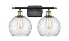 Innovations Lighting 516-2W-BAB-G122-8CSN - Farmhouse Chicken Wire 2 Light Bath Vanity Light