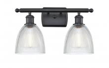 Innovations Lighting 516-2W-BK-G382 - Castile - 2 Light - 16 inch - Matte Black - Bath Vanity Light