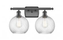 Innovations Lighting 516-2W-OB-G1214-8 - Twisted Swirl 2 Light Bath Vanity Light part of the Ballston Collection