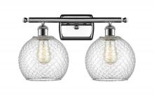 Innovations Lighting 516-2W-PC-G122-8CSN - Farmhouse Chicken Wire 2 Light Bath Vanity Light