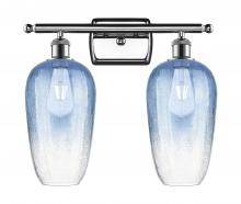 Innovations Lighting 516-2W-PC-G484-7SB - Brookhaven Flute - 2 Light - 17 inch - Polished Chrome - Bath Vanity Light