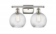 Innovations Lighting 516-2W-PN-G1214-8 - Twisted Swirl 2 Light Bath Vanity Light part of the Ballston Collection
