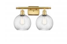 Innovations Lighting 516-2W-SG-G1214-8 - Twisted Swirl 2 Light Bath Vanity Light part of the Ballston Collection