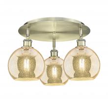 Innovations Lighting 516-3C-AB-G128-8 - Athens - 3 Light - 20 inch - Antique Brass - Semi-Flush Mount