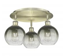 Innovations Lighting 516-3C-AB-G483-8SL - Brookhaven Globe - 3 Light - 20 inch - Antique Brass - Semi-Flush Mount