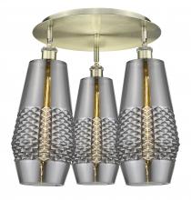 Innovations Lighting 516-3C-AB-G683-7 - Windham - 3 Light - 19 inch - Antique Brass - Flush Mount