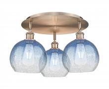 Innovations Lighting 516-3C-AC-G483-8SB - Brookhaven Globe - 3 Light - 20 inch - Antique Copper - Semi-Flush Mount
