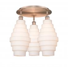 Innovations Lighting 516-3C-AC-G671-8 - Cascade - 3 Light - 20 inch - Antique Copper - Semi-Flush Mount