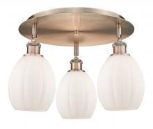 Innovations Lighting 516-3C-AC-G81 - Eaton - 3 Light - 17 inch - Antique Copper - Semi-Flush Mount