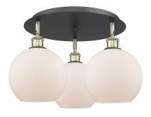 Innovations Lighting 516-3C-BAB-G121-8 - Athens - 3 Light - 20 inch - Black Antique Brass - Flush Mount