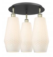 Innovations Lighting 516-3C-BAB-G681-7 - Windham - 3 Light - 19 inch - Black Antique Brass - Flush Mount