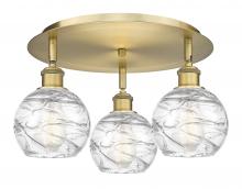 Innovations Lighting 516-3C-BB-G1213-6 - Athens Deco Swirl - 3 Light - 18 inch - Brushed Brass - Flush Mount